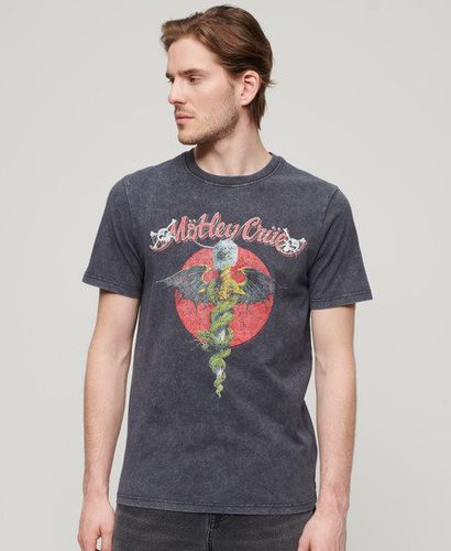 Men's Mötley Crüe x Limited Edition T-Shirt Dark Grey / Mid Backstage Black - Size: M - Superdry - Modalova