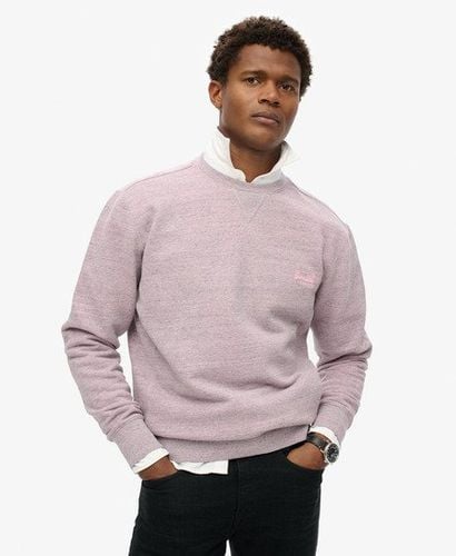 Men's Over Dyed Marl Crew Sweatshirt Purple / Powder Pink - Size: Xxxl - Superdry - Modalova