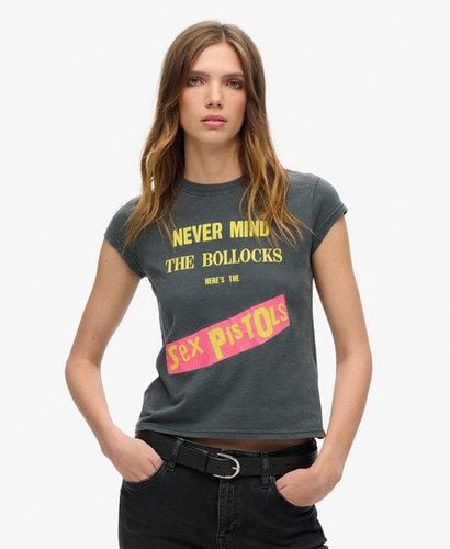 Women's Sex Pistols Limited Edition Cap Sleeve T-shirt Black / Mid Backstage Black - Size: 12 - Superdry - Modalova