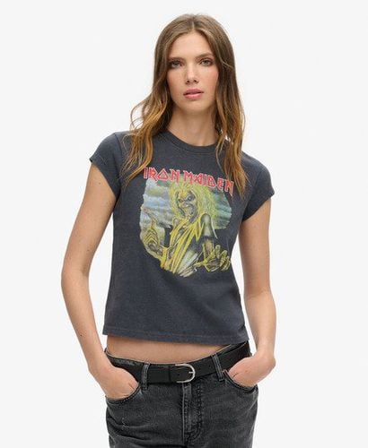 Damen Iron Maiden X Band-T-Shirt Mit Flügelärmeln, , Größe: 44 - Superdry - Modalova