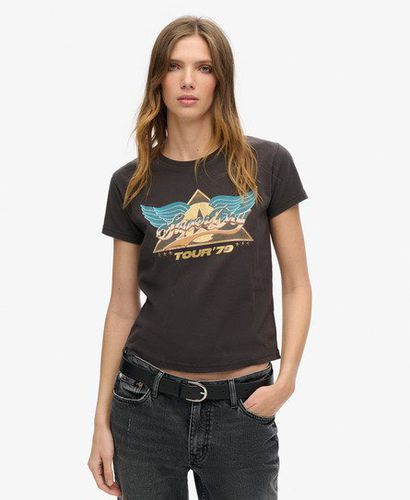 Damen 70s Rock Band T-Shirt mit Flügelärmeln - Größe: 38 - Superdry - Modalova