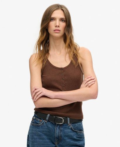 Damen Athletic Essentials Button-down-Tanktop - Größe: 14-16 - Superdry - Modalova