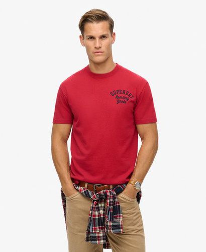 Men's Embroidered Superstate Athletic Logo T-Shirt Red / Chilli Pepper Red - Size: M - Superdry - Modalova