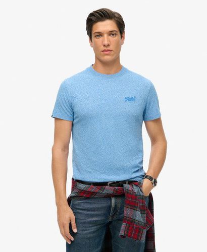 Men's Organic Cotton Essential Logo T-Shirt Blue / Fresh Blue Grit - Size: Xxl - Superdry - Modalova