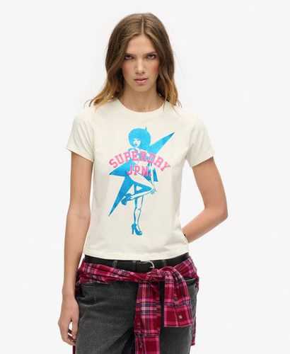 Damen Besonders Figurbetontes Pop Archive T-Shirt / - Größe: 44 - Superdry - Modalova