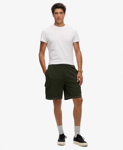 Men's Contrast Stitch Cargo Shorts Green / Washed Olive - Size: M - Superdry - Modalova