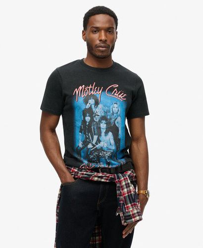 Men's Mötley Crüe x Limited Edition T-Shirt Black / Heavy Back In Black - Size: L - Superdry - Modalova