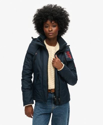 Women's Hooded Mountain Windbreaker Jacket Navy / Eclipse Navy - Size: 10 - Superdry - Modalova