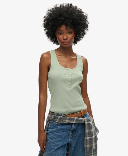 Damen Athletic Essentials Button-down-Tanktop - Größe: 6-8 - Superdry - Modalova