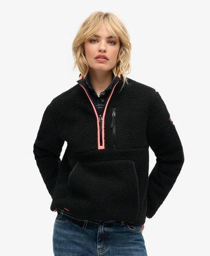 Women's Outdoor Half Zip Fleece Black / Contrast Black - Size: 14 - Superdry - Modalova