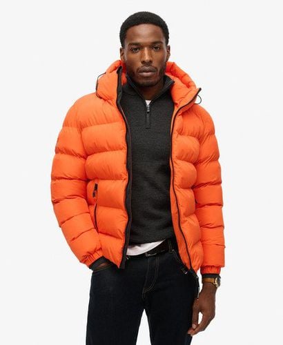 Men's Hooded Sports Puffer Jacket Orange / Flame Orange - Size: M - Superdry - Modalova