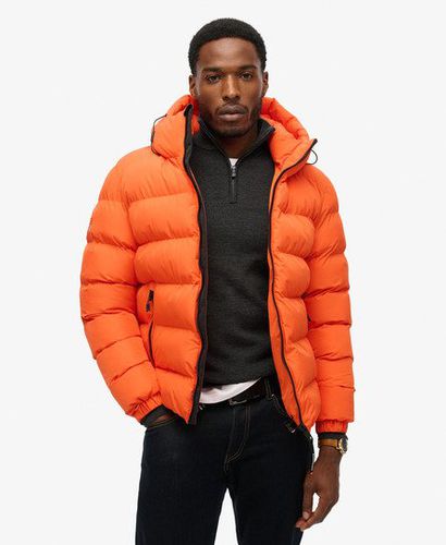 Men's Hooded Sports Puffer Jacket Orange / Flame Orange - Size: S - Superdry - Modalova