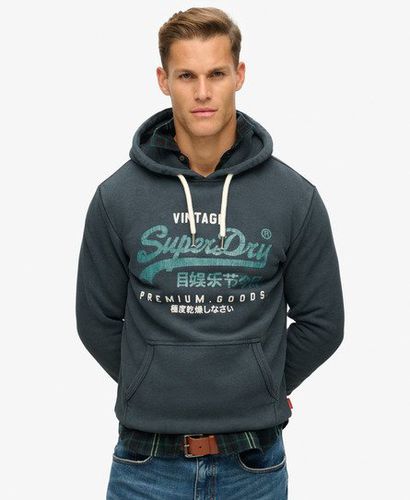 Men's Duo Vintage Logo Hoodie Black / Jet Black - Size: L - Superdry - Modalova