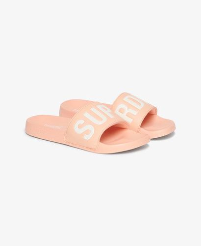 Women's Vegan Core Pool Sliders Pink / Pink Pesca - Size: 7-8 - Superdry - Modalova