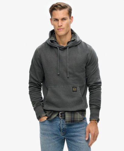 Men's Contrast Stitch Relaxed Hoodie Black / Washed Black - Size: L - Superdry - Modalova