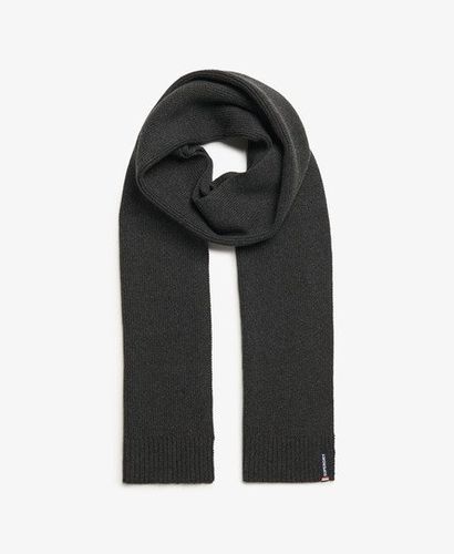Women's Essential Logo Knitted Scarf Dark Grey / Iron Grey Marl - Size: 1SIZE - Superdry - Modalova