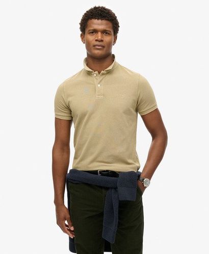 Men's Destroyed Polo Shirt Tan / Canyon Sand Brown - Size: S - Superdry - Modalova