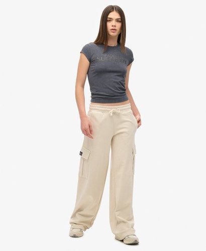 Damen Athletic Essentials Weite Cargo-Jogginghosen im Vintage-Look - Größe: 42 - Superdry - Modalova