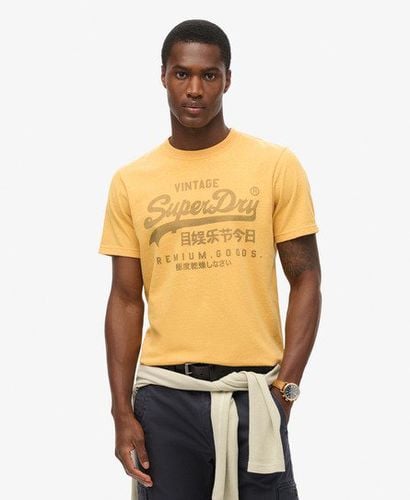 Men's Classic Heritage T-Shirt Yellow / Amber Yellow Marl - Size: L - Superdry - Modalova