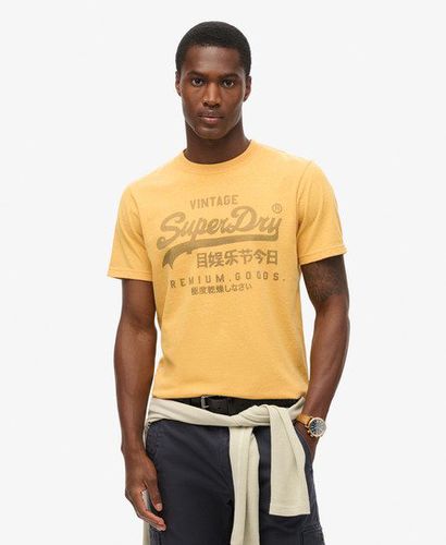 Men's Classic Heritage T-Shirt Yellow / Amber Yellow Marl - Size: XL - Superdry - Modalova