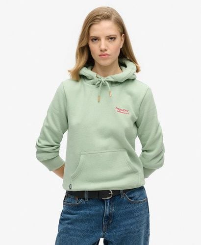 Women's Essential Logo Hoodie Green / Sea Green - Size: 16 - Superdry - Modalova