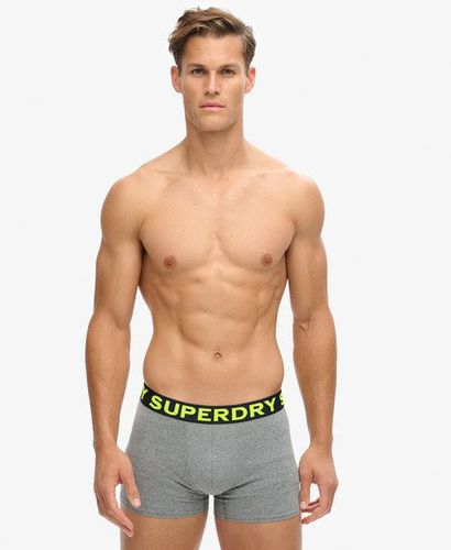 Men's Organic Cotton Boxer Triple Pack Grey / Noos Grey Marl - Size: S - Superdry - Modalova