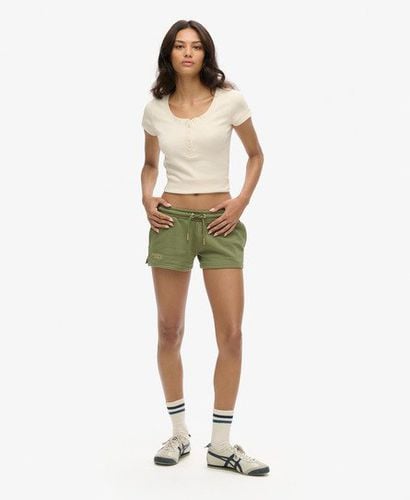 Women's Essential Logo Shorts Khaki / Olive Khaki - Size: 10 - Superdry - Modalova