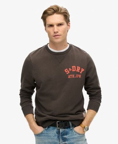 Men's Athletic Printed Sweatshirt Black / Bison Black - Size: M - Superdry - Modalova