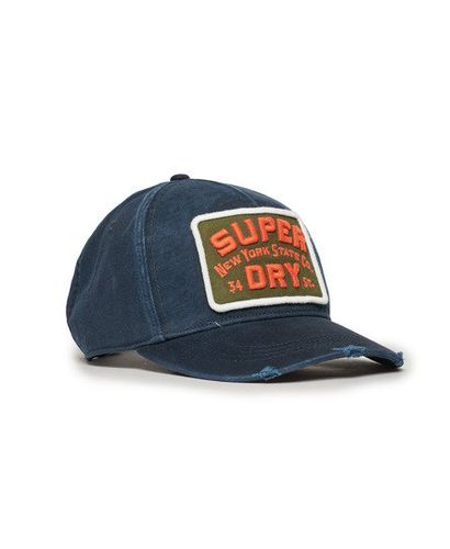 Women's Embroidered Graphic Trucker Cap, Navy Blue - Superdry - Modalova