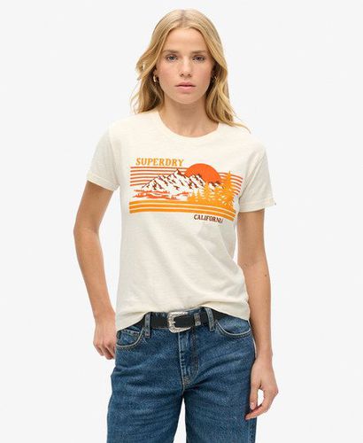 Damen Figurbetontes Outdoor-T-Shirt Gestreift, Größe: 38 - Superdry - Modalova