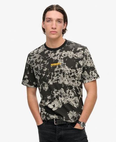 Men's Utility Camo Graphic Loose T-Shirt Black / Texture Print Black - Size: M - Superdry - Modalova