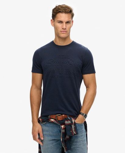 Herren T-Shirt mit Geprägtem Vintage Logo - Größe: M - Superdry - Modalova