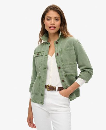 Women's Four Pocket Chore Jacket Green / Jade Green - Size: 8 - Superdry - Modalova