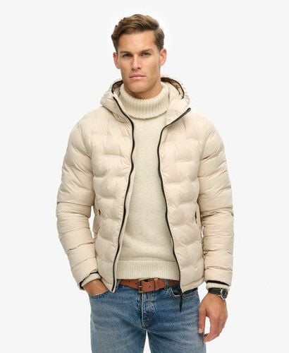 Men's Short Quilted Puffer Jacket Beige / Cement Beige - Size: L - Superdry - Modalova