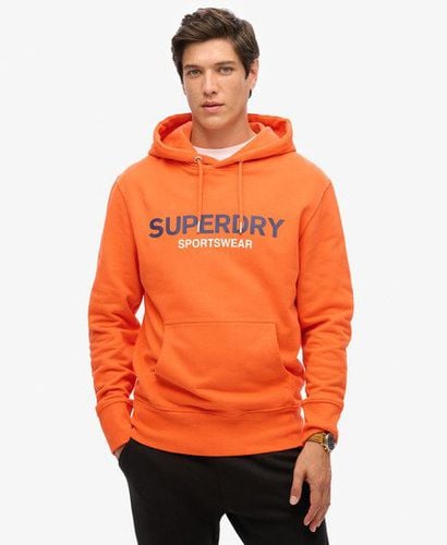 Men's Sportswear Logo Loose Fit Hoodie Orange / Flame Orange - Size: S - Superdry - Modalova