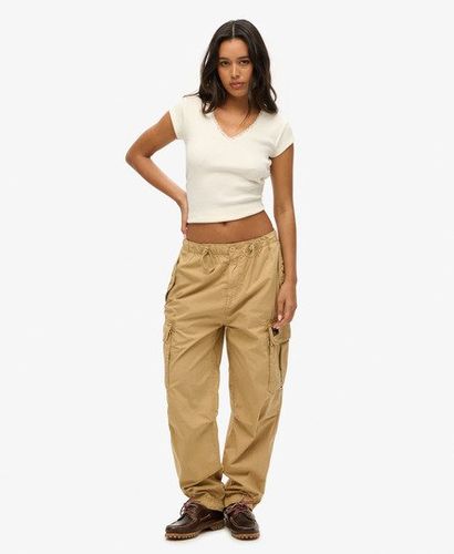 Women's Oversized Baggy Parachute Pants Beige / Dress Beige - Size: 34/32 - Superdry - Modalova