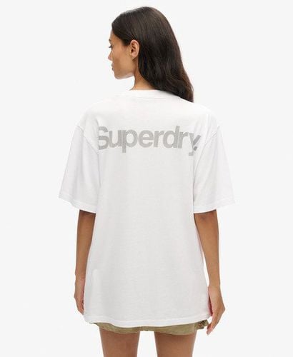 Women's Oversized Core Logo City T-Shirt White / Brilliant White - Size: L - Superdry - Modalova