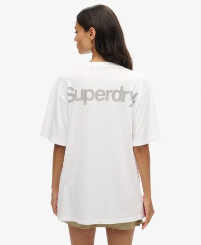 Women's Oversized Core Logo City T-Shirt White / Brilliant White - Size: XL - Superdry - Modalova