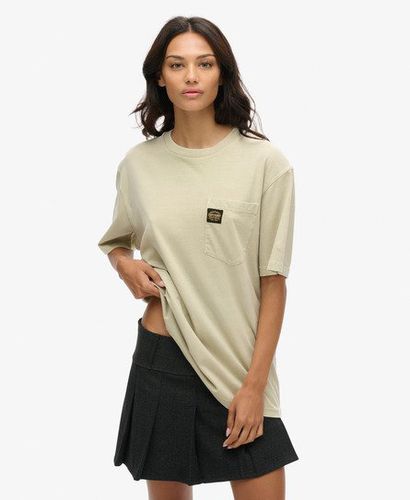 Damen Übergroßes T-Shirt mit Kontrastnaht und Tasche - Größe: XL - Superdry - Modalova