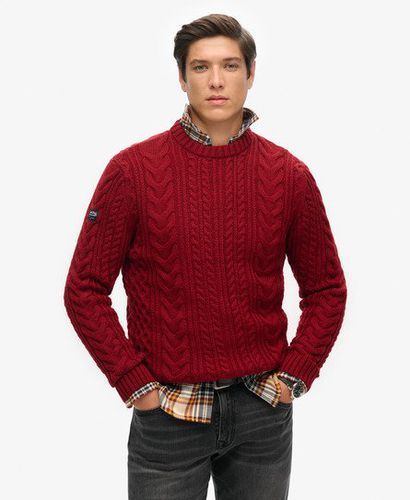 Men's Jacob Crew Jumper Red / Deep Burgundy - Size: Xxxl - Superdry - Modalova