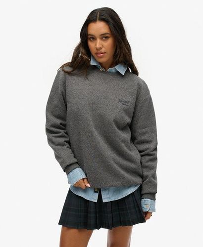 Women's Oversized Essential Logo Crew Sweatshirt Grey / Carbon Grey Marl - Size: L - Superdry - Modalova