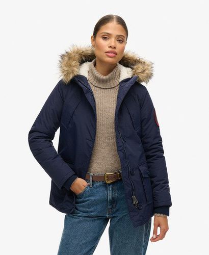 Women's Everest Parka Jacket Navy - Size: 12 - Superdry - Modalova