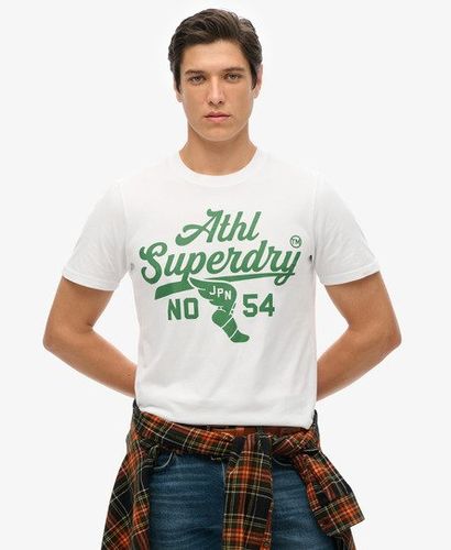 Men's Track & Field Athletic Graphic T-shirt White / Optic - Size: XL - Superdry - Modalova