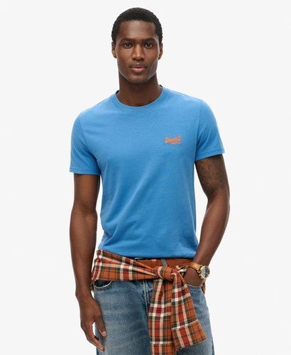 Men's Organic Cotton Essential Logo T-shirt Blue / Monaco Blue - Size: Xxl - Superdry - Modalova