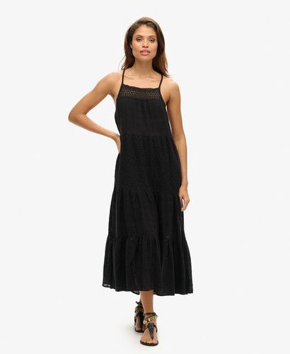 Women's Vintage Maxi-Trägerkleid mit Spitze - Größe: 38 - Superdry - Modalova