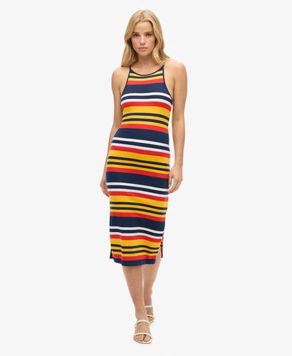 Damen Gestreiftes Midi-Trägerkleid aus Jersey - Größe: 38 - Superdry - Modalova