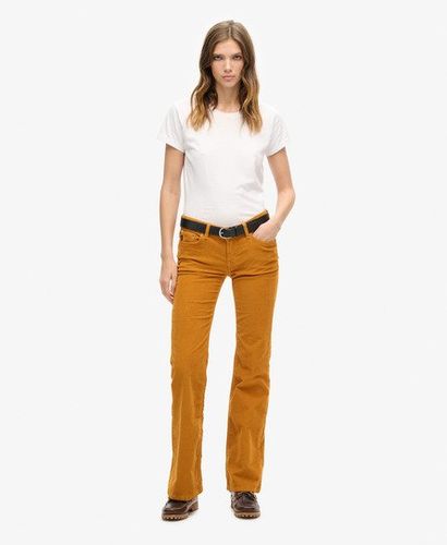 Women's Low Rise Cord Flare Jeans Brown / Pumpkin Spice Brown - Size: 26/32 - Superdry - Modalova