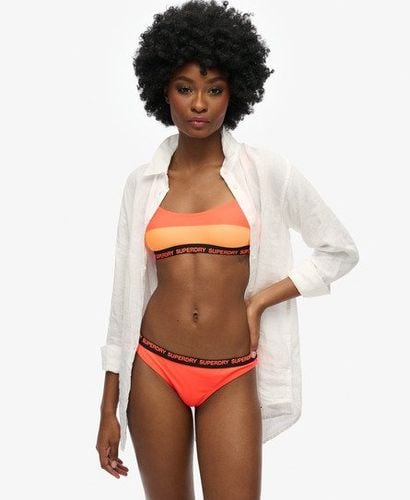 Ladies Striped Elastic Bralette Bikini Top, Orange, Size: 8 - Superdry - Modalova