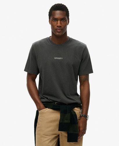 Men's Micro Logo T-shirt Black / Washed Black - Size: L - Superdry - Modalova