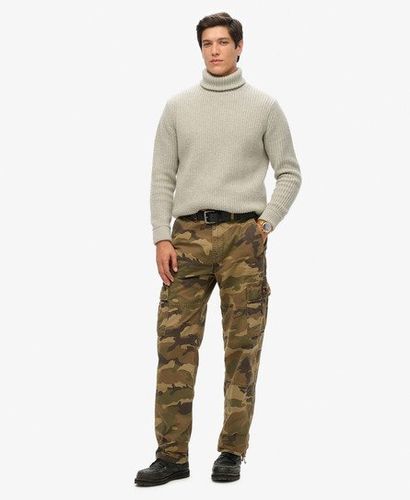 Men's Organic Cotton Baggy Cargo Pants Brown / US Woodland Camo - Size: 36/34 - Superdry - Modalova